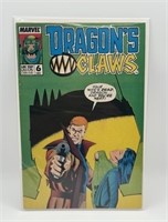 1988 Dragon's Claws #6 Marvel Comic Books!