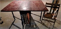 Birch Run - MI table folding chairs 4 wood antique