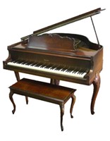 Baldwin (Howard) Walnut Baby Grand Piano w/ bench