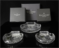 3pc Waterford heart ring dishes, key rests...