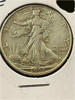 1943 90% Silver Walking Liberty HalfDollar