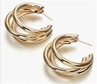 New 6 pairs Trend Earrings Simple Metal