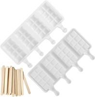 2 Pieces Ice Cream Bar Mould, Silicone Ice Pop