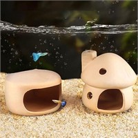 PENCK Ceramic MushroomHouse with Cave Set,Fish