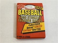 1987 Baseball Fleer Sealed Alternate Red Wax Pack