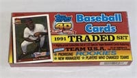 1991 Topps Traded Baseball Card Factory Sealed