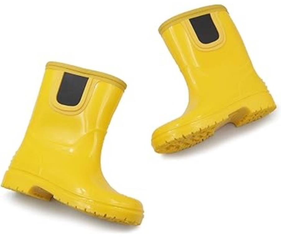 New - Kids Yellow rain boot size 15