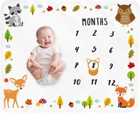 Tebaby Baby Monthly Milestone Blanket Woodland -