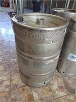 Anheuser-Busch keg with a little bit of old beer