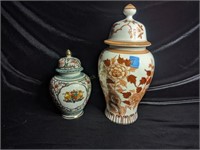 (2) Urns with Lids