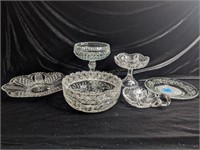 (6) Pieces of Cut Crystal Clear Glass