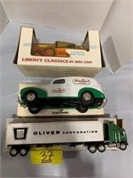 DIECAST OLIVER SEMI TRUCK, MODEL A COLLECTOR