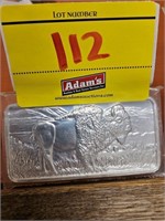 10 OUNCE .999 PURE SILVER BAR, BUFFALO ON FRONT