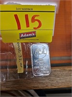 1 OUNCE .999 FINE SILVER BAR, SILVER TOWNE