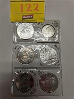 (6) ASSORTED FOREIGN SILVER COINS