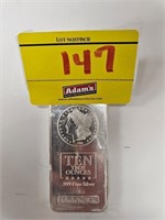 10 TROY OUNCE .999 FINE SILVER BAR, FEATURES