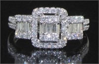 14kt Gold Emerald Cut 1.00 ct Diamond Ring