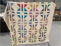 HAND STITCHED QUILTING CLUB SEWED SIGNATURE QUILT