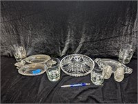 Clear & Cut Glass Relish Trays,