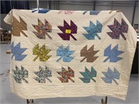 HAND STITCHED MAPLE LEAF QUILT