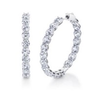 10k Gold Brilliant 4.00 ct VS Lab Diamond Earrings