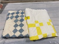 2 HAND STITCHED CUTTER QUILTS