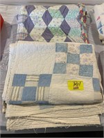 2 HAND STITCHED CUTTER QUILTS