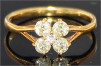 18kt Gold 1/2 ct Fancy Yellow Diamond Ring