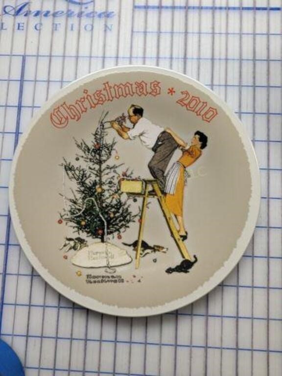 Decorative Christmas Plate - Norman Rockwell