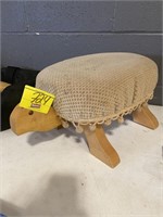 WOODEN TURTLE OTTOMAN