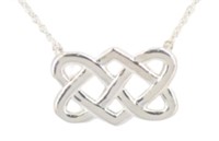 Tiffany & Co. Celtic Knot Double Heart Necklace