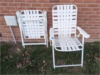 (2) White Folding Outdoor Chairs