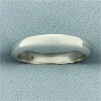 Womans Half Dome Wedding Band Ring in 18k White Go