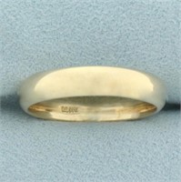 Mens Half Dome Wedding Band Ring in 14k Yellow Gol