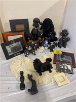 BLACK POODLE DOG FIGURINE COLLECTION, PICTURE