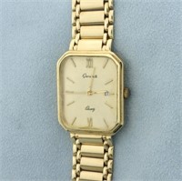 Geneve Quartz Watch in Solid 14k Yellow Gold Case