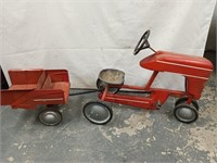 Vintage Pedal Tractor with dump and Passenger
