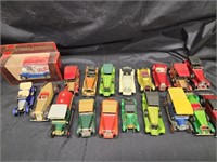 19 Matchbox/ Lesney die cast toy cars and Trucks.