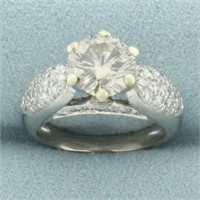 2.5t TW Diamond Engagement Ring in Platinum