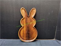 12" Wooden Bunny Tray