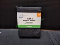 Mainstays Standard Cotton Blend Pillowcase, 2pk