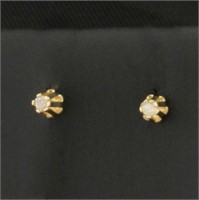 Buttercup Diamond Stud Earrings for Child in 10k Y