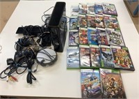 Xbox 360, Cables, Controllers & 22 Games