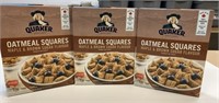 3x 500g Quaker Oatmeal Squares Maple & Brown Sugar