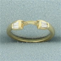 Baguette Diamond Ring Jacket in 14k Yellow Gold