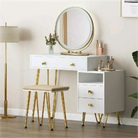 DlandHome, Vanity Table Set Dressing Table Makeup