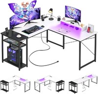 Cyclysio L Shaped Desk with Power Outlets and USB