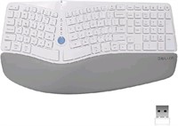 DELUX Wireless Ergonomic Keyboard with Wrist Rest,