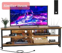 Cyclysio Corner TV Stand with Power Outlets, Enter