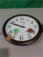 Mapleleaf,  Wooden Quartz Analog Clock, Brown 42x4